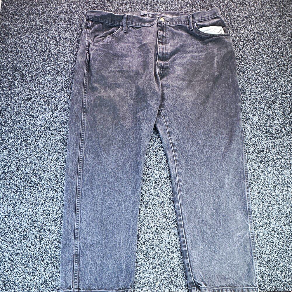 Rustler Men's Gray Straight Leg Denim Jeans Regular Fit 40x29 Mid Rise